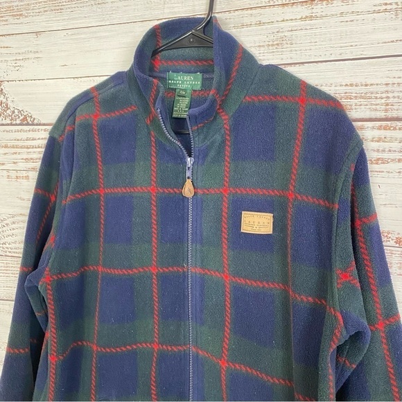 LAUREN RALPH LAUREN‎ VINTAGE FULL ZIP PLIAD FLEECE SIZE MEDIUM JACKET - Picture 2 of 8